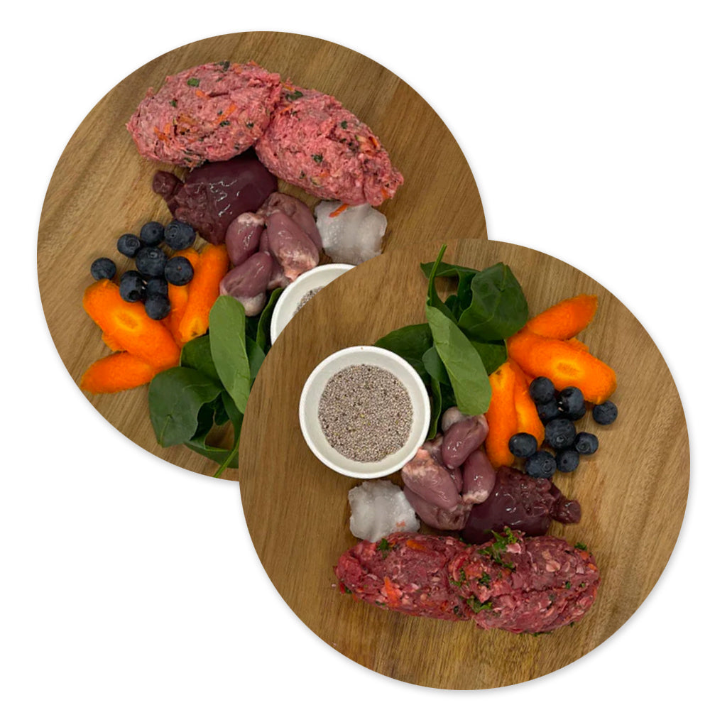 Balanced Raw Food - All Rounder - Chicken (w/bone) +Beef = Chickmoo