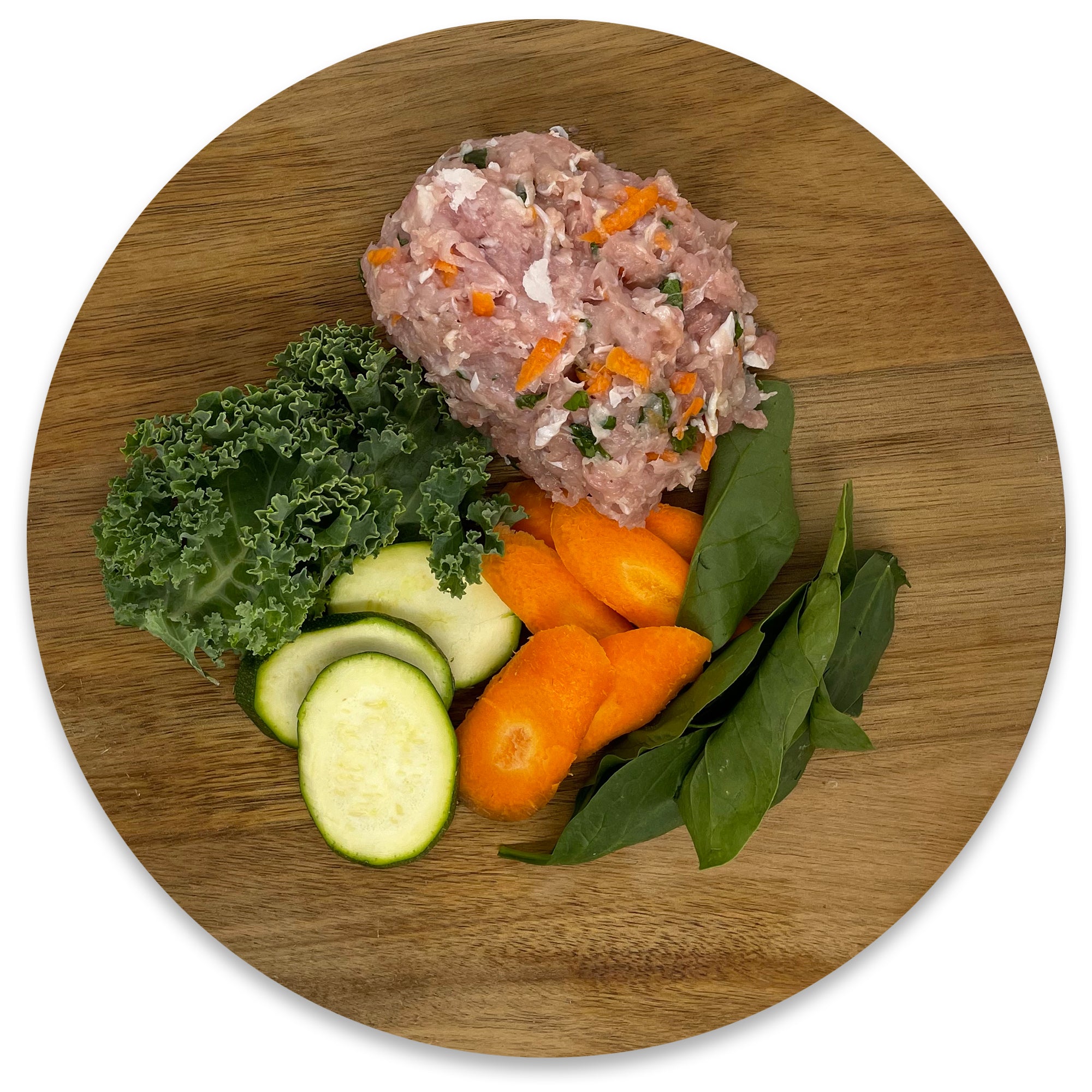 Raw Free Range Chicken Mince with Vegetables